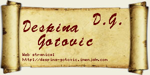 Despina Gotović vizit kartica